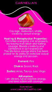 The Crystal Fix: Your Crystal Education Location Carnelian Card jpg pronotper